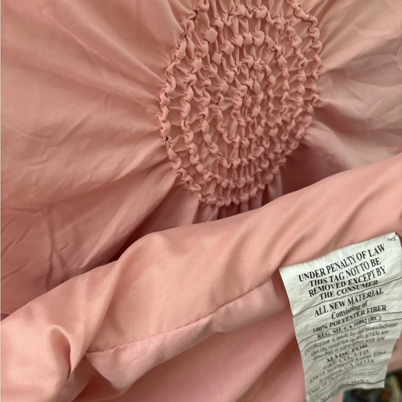 Full/Queen Comforters Elegant Rosy Peach Textured Fabric - Picture 2 of 6